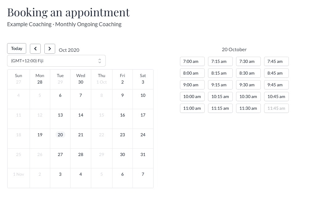 scheduling software for coaches screenshot
