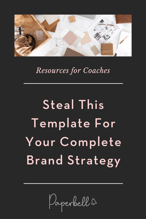 brand strategy template pin