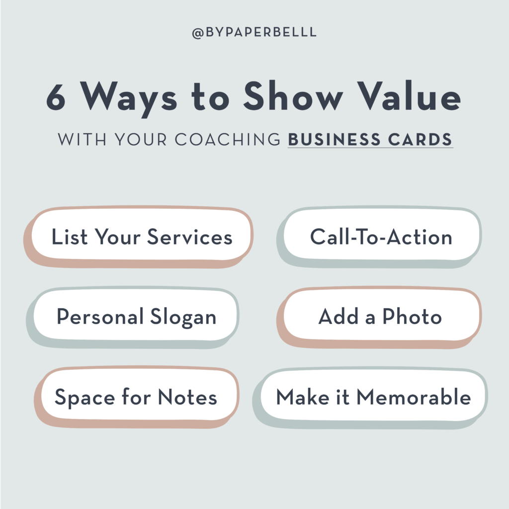 6 Ways to Show Value with Your Coaching Business Cards