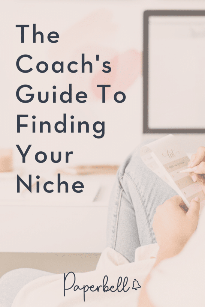 how to find your coach niche pin