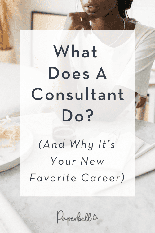 what does a consultant do