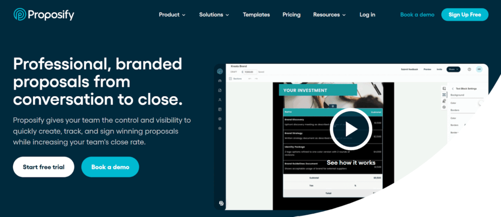 consultant software proposify