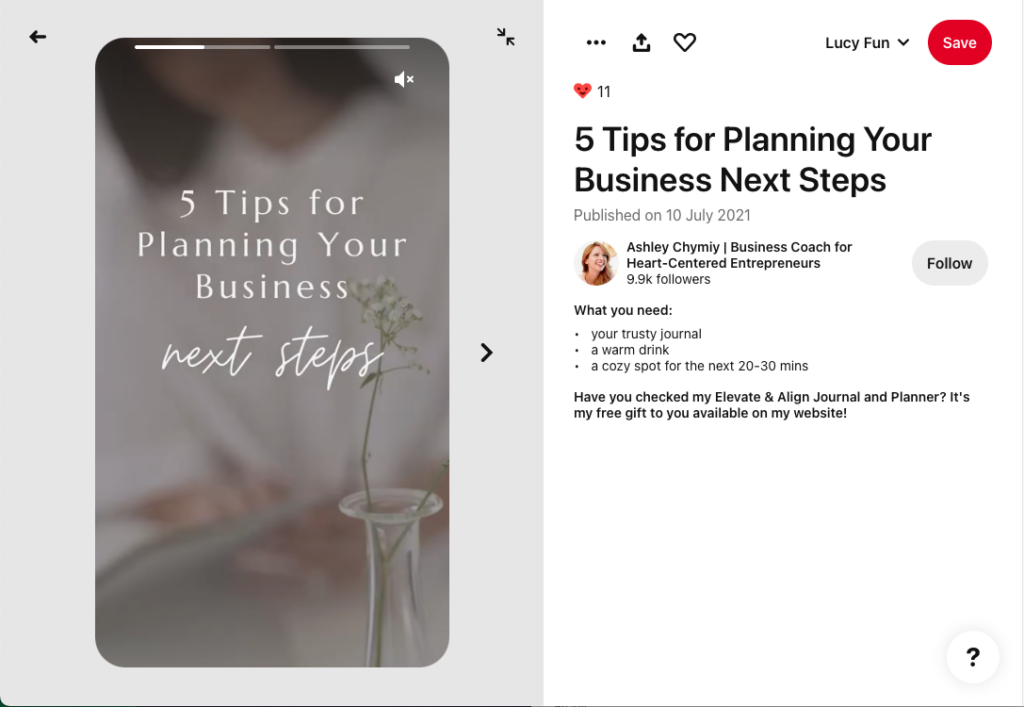 Pinterest Screenshot