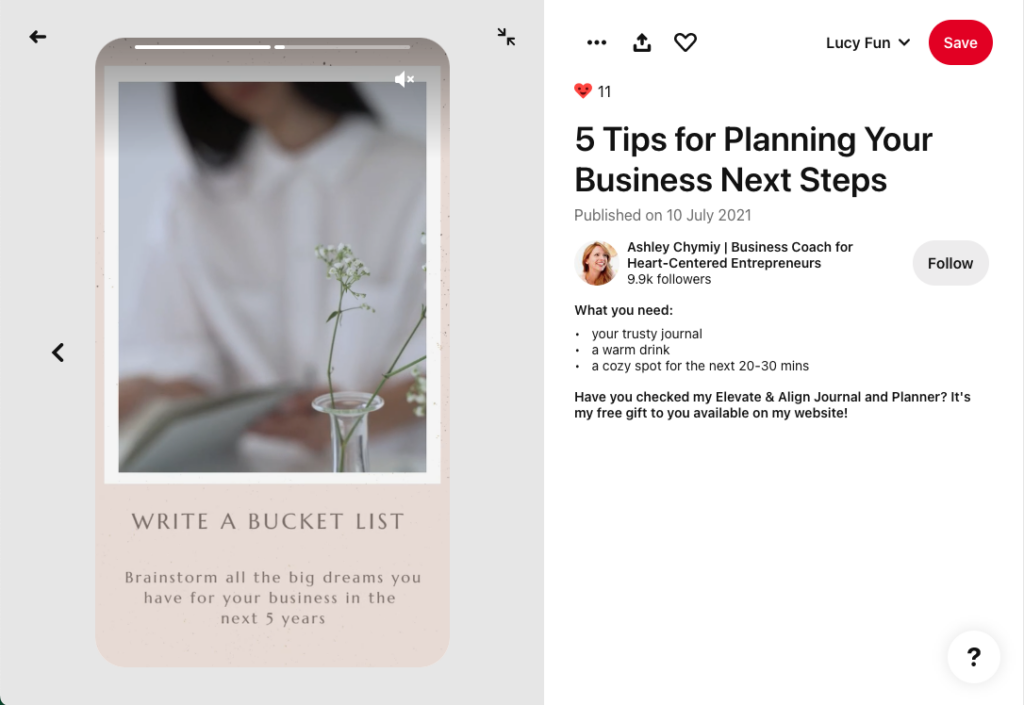 Pinterest Screenshot