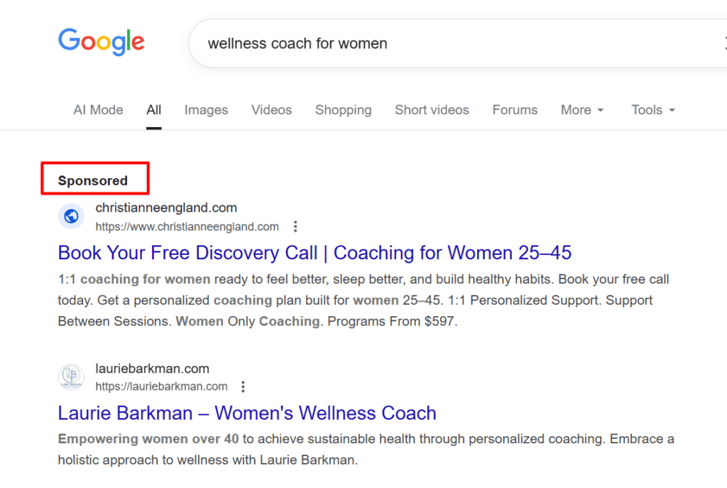 how to get coaching clients without social media google ads