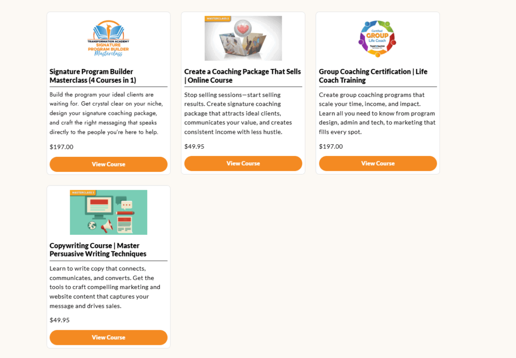 transformation academy reviews packages
