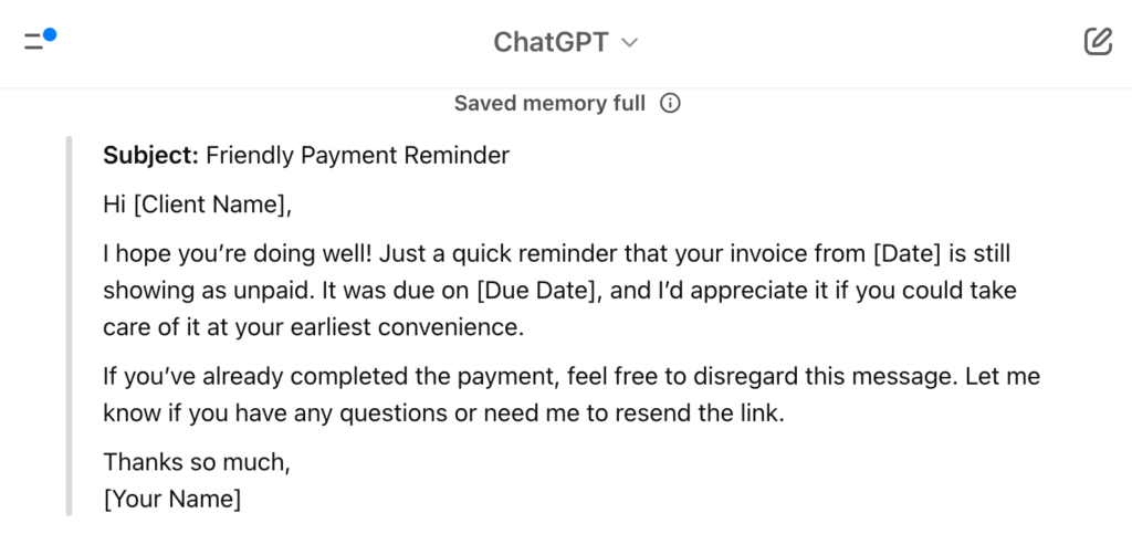 How to write an email ChatGPT 2