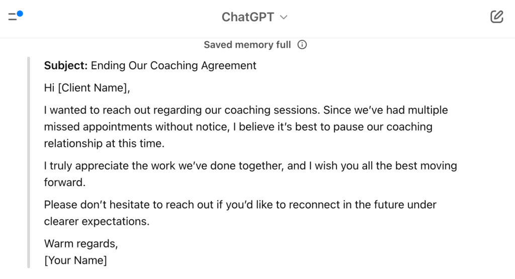 How to write an email ChatGPT 4