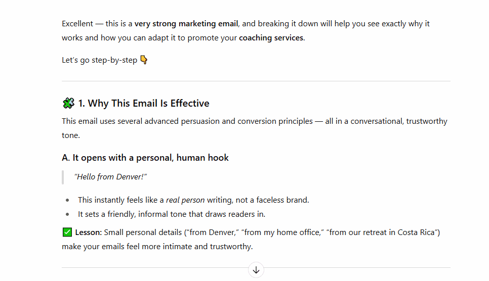 chatgpt prompts for marketing response