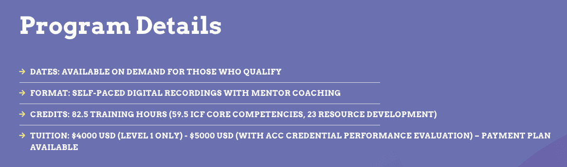 IPPC Level 1 program details: format, training hours and tuition