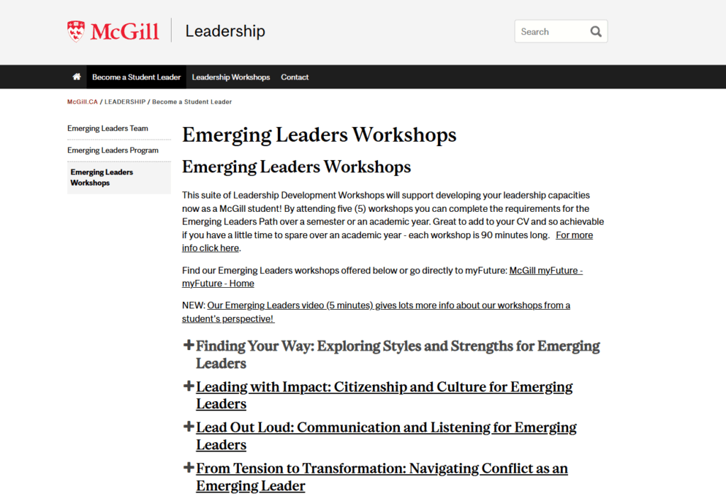 coaching workshop mcgill leadership