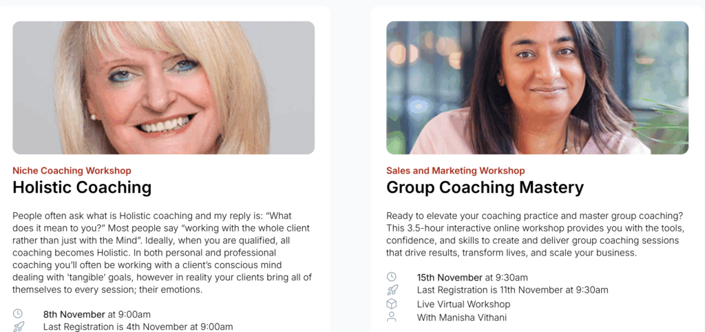 coaching workshop sample