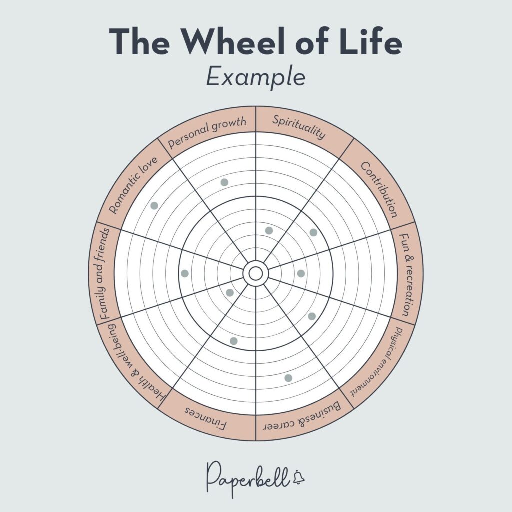 wheel of life template infographic