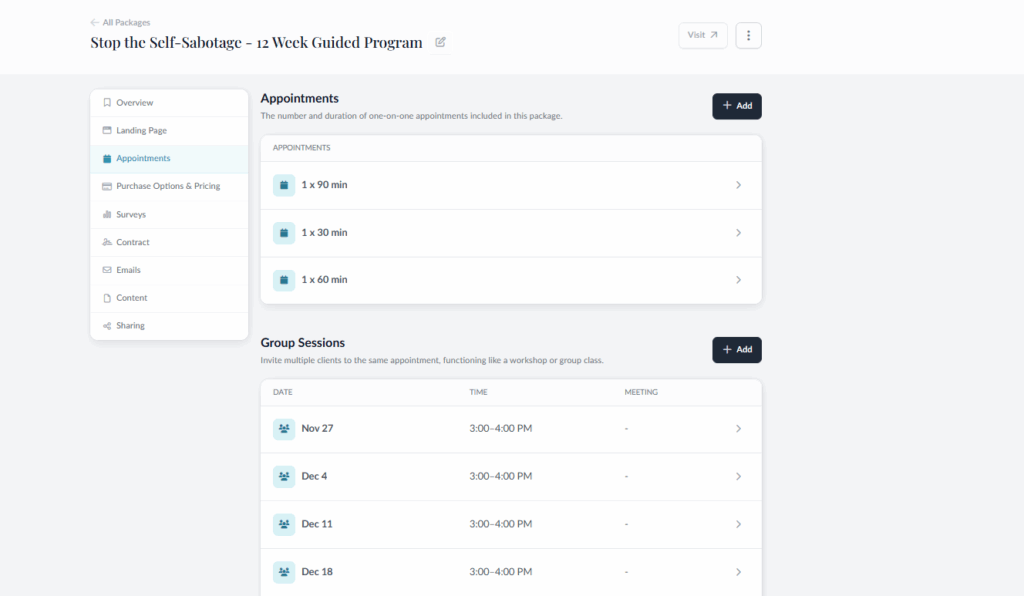 behavior coach package