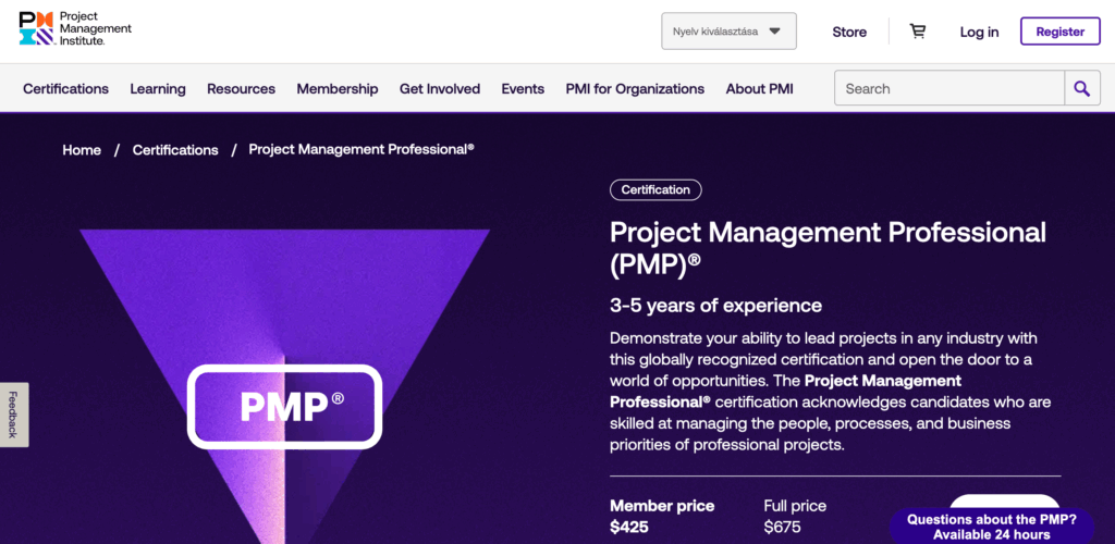 consulting certification PMI