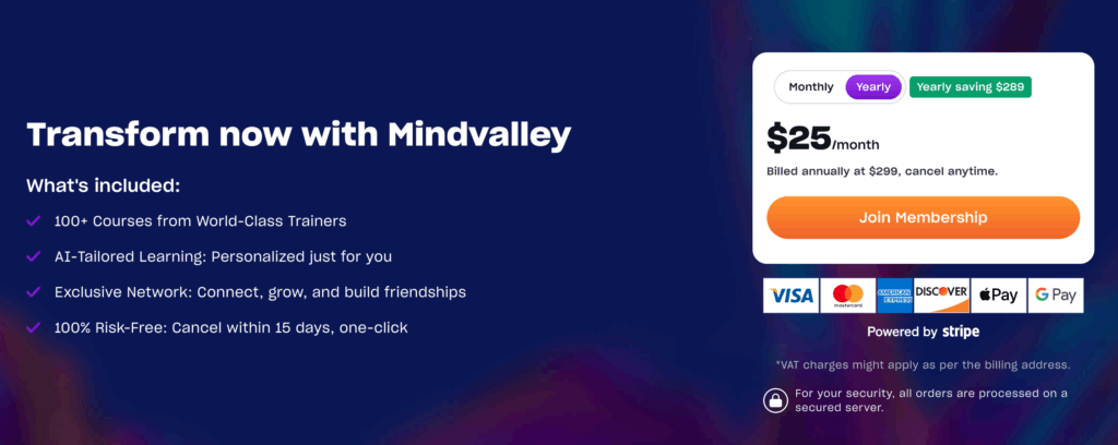 Mindvalley review pricing