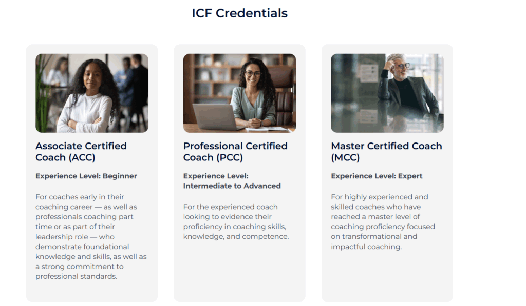 icf certified 3 credentials