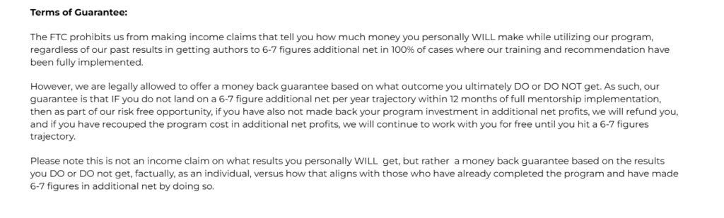 terms of guarantee