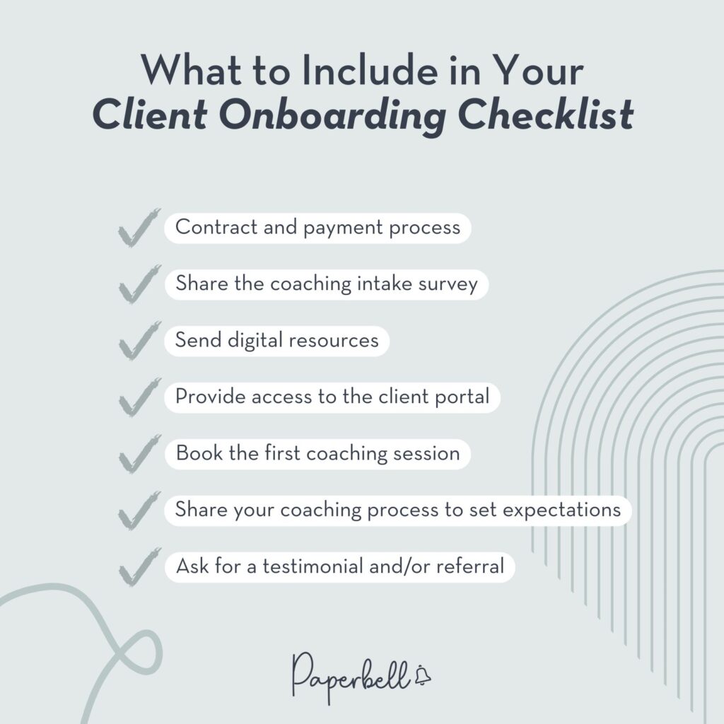 client onboarding checklist infographic