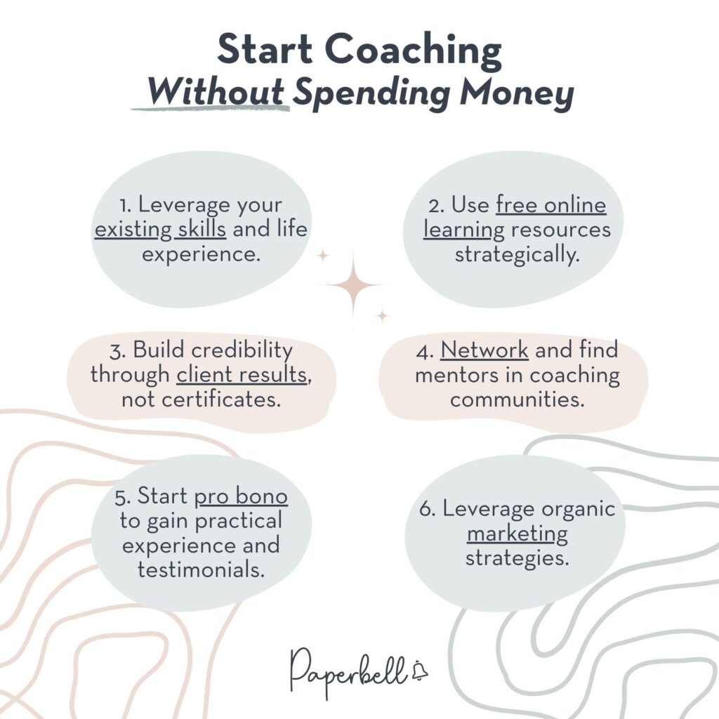 how to become a life coach for free infographic