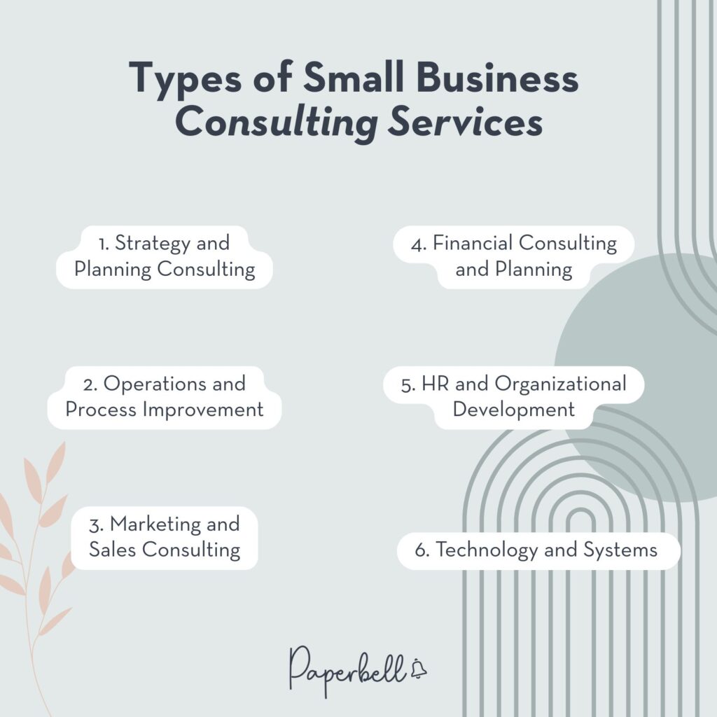 consulting services for small business infographic