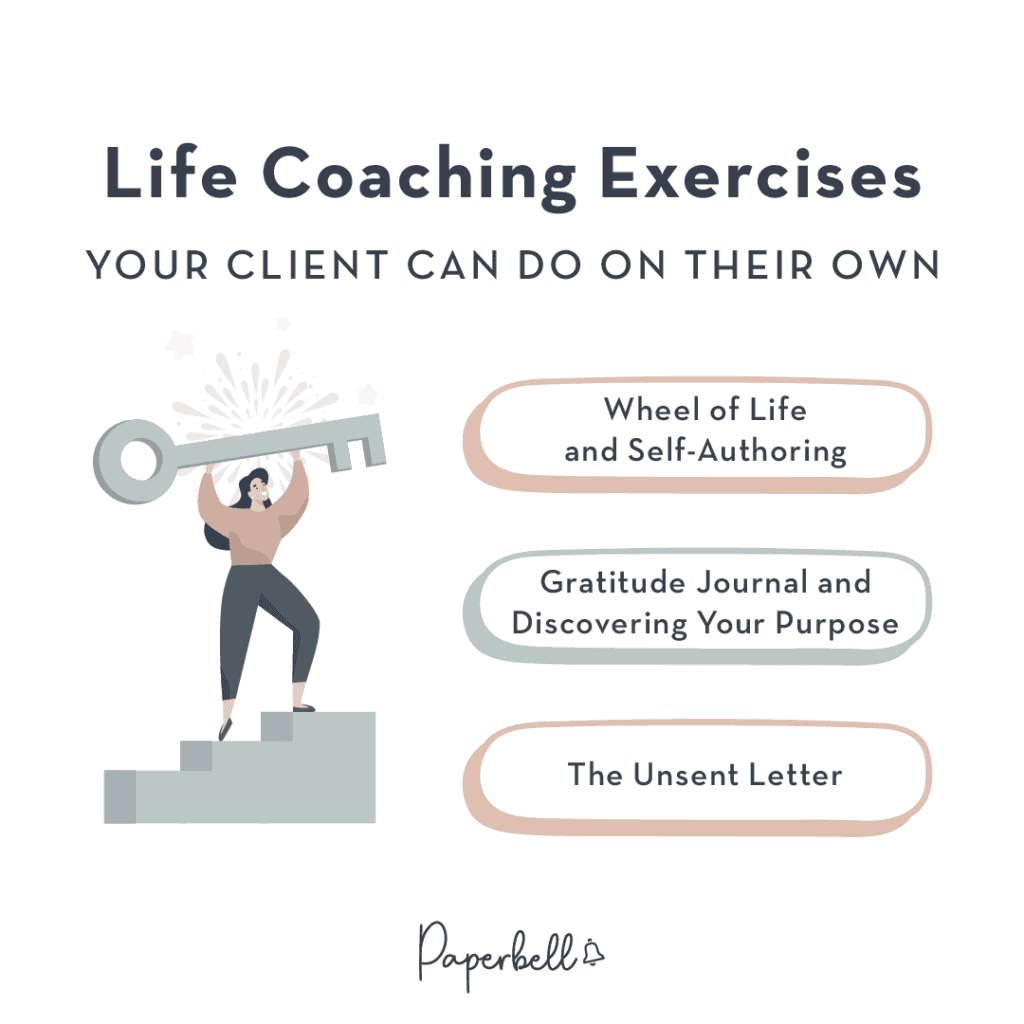 life coaching exercises your client can do their own