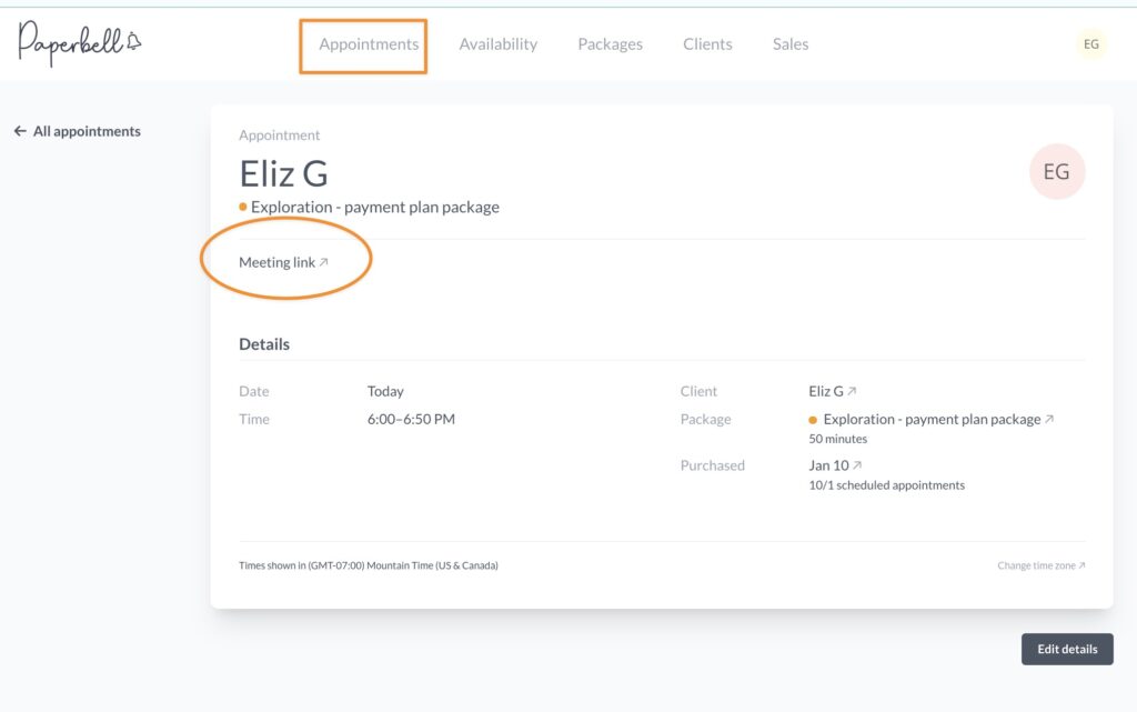video coaching platform calendar