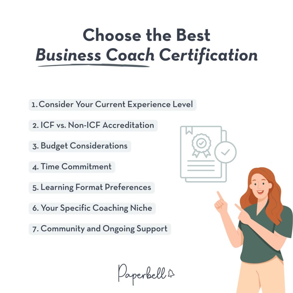 business coaching certification infographic