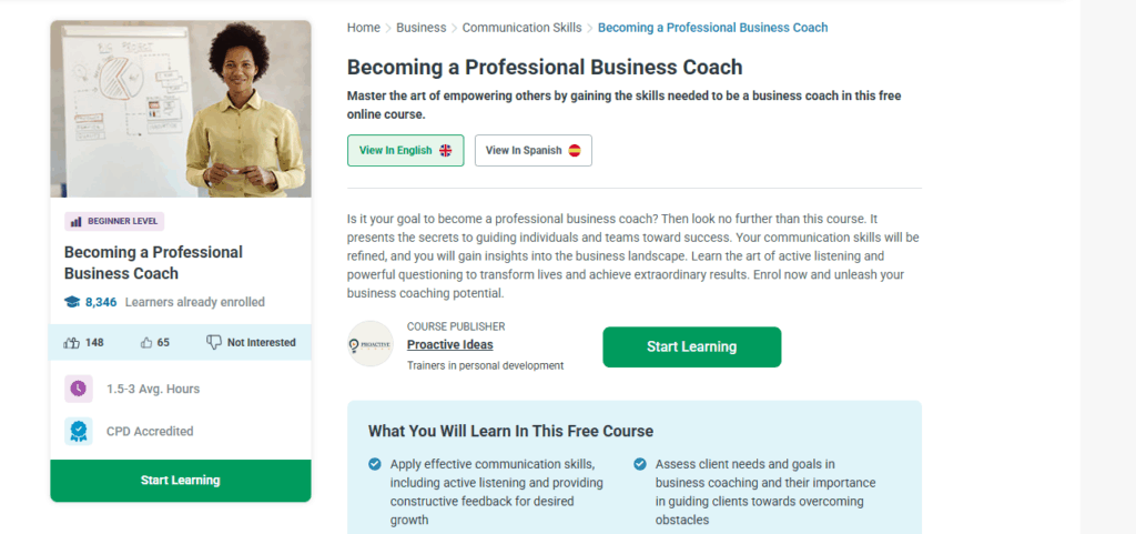 business coaching courses alison
