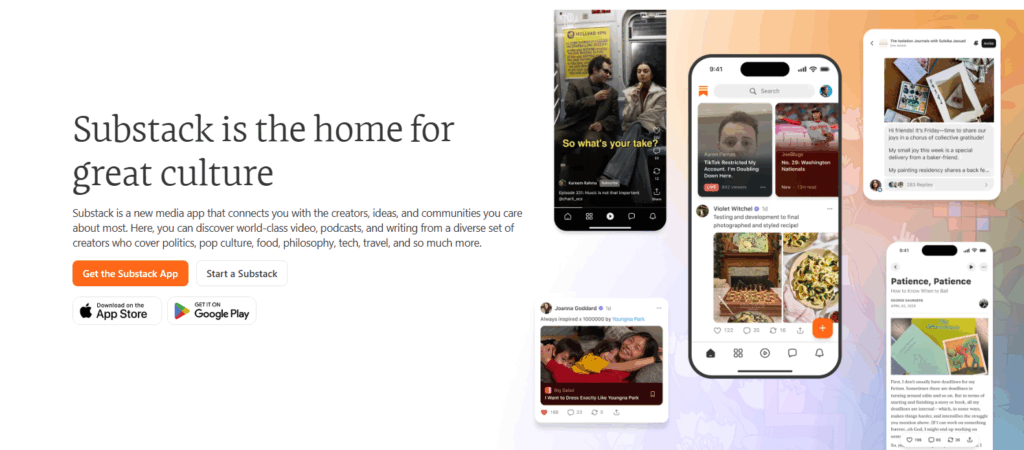 how to use substack for email marketing substack home page