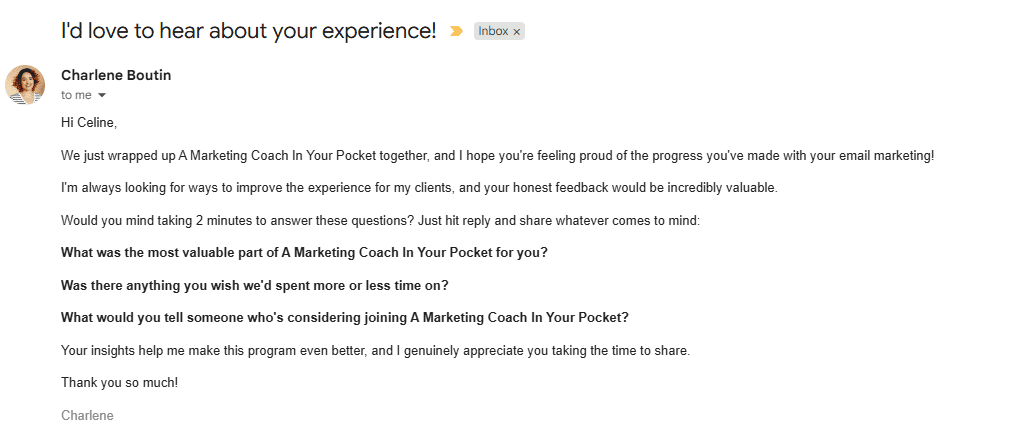automate emails for coaches debrief