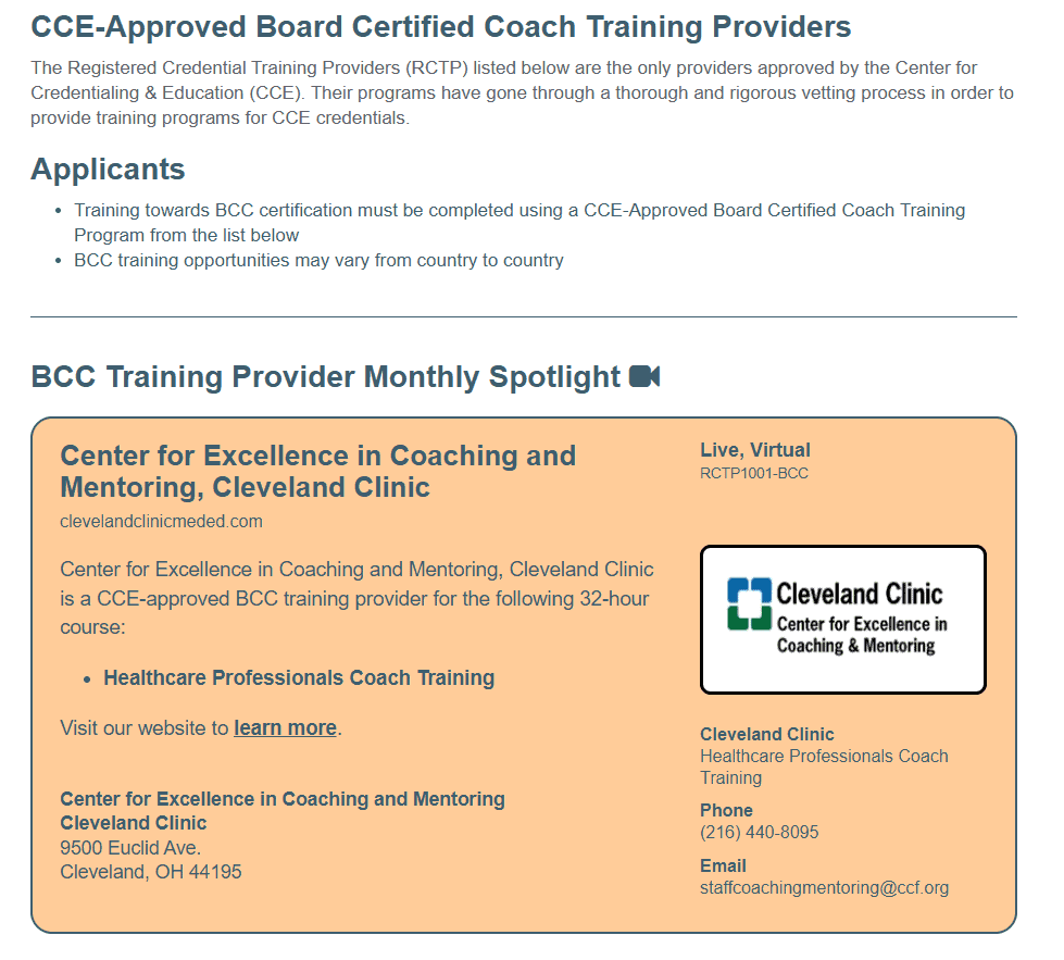 bcc-certification approved provider