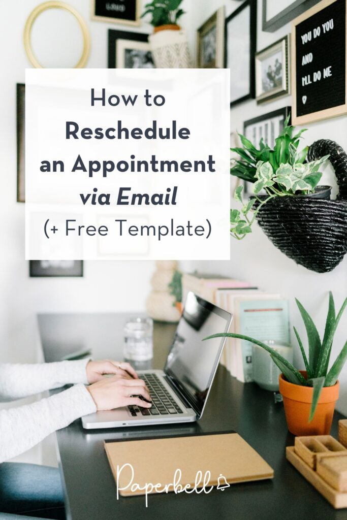 how to reschedule an appointment via email pin