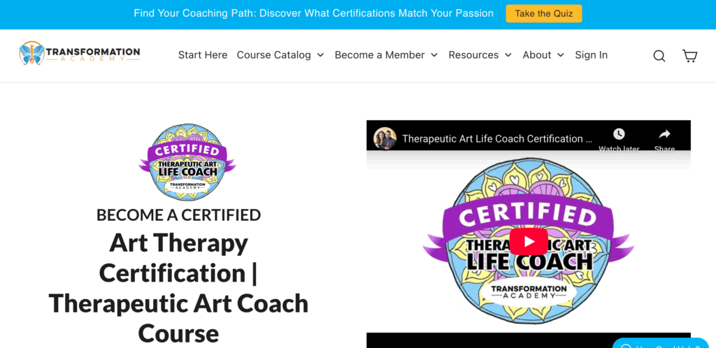 art therapy life coach transformation academy