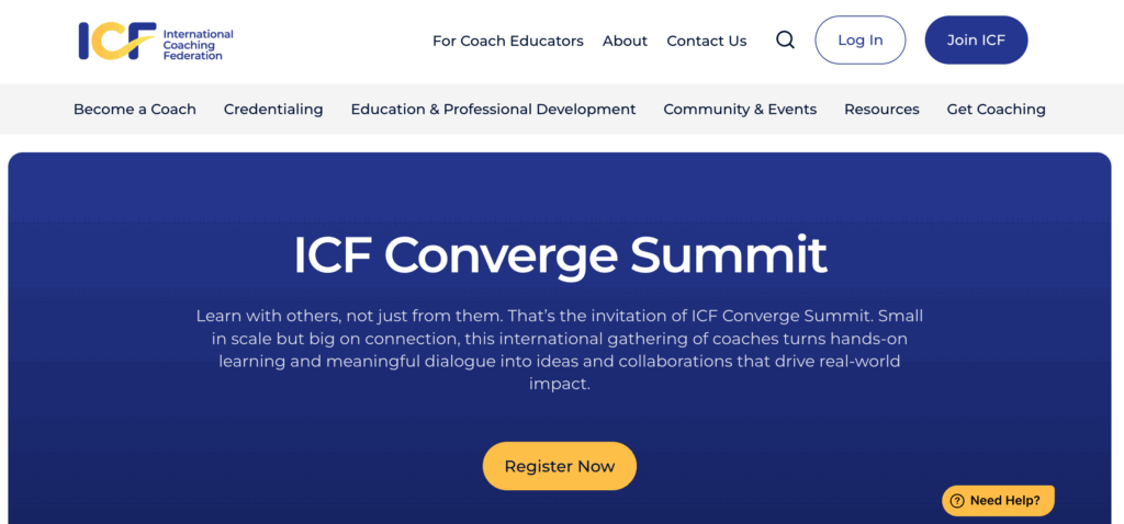 coaching events 2026 icf converge summit