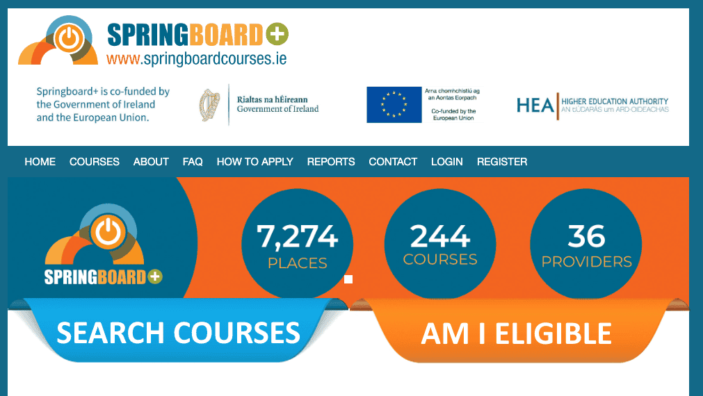 Springboard+ Ireland free coaching courses