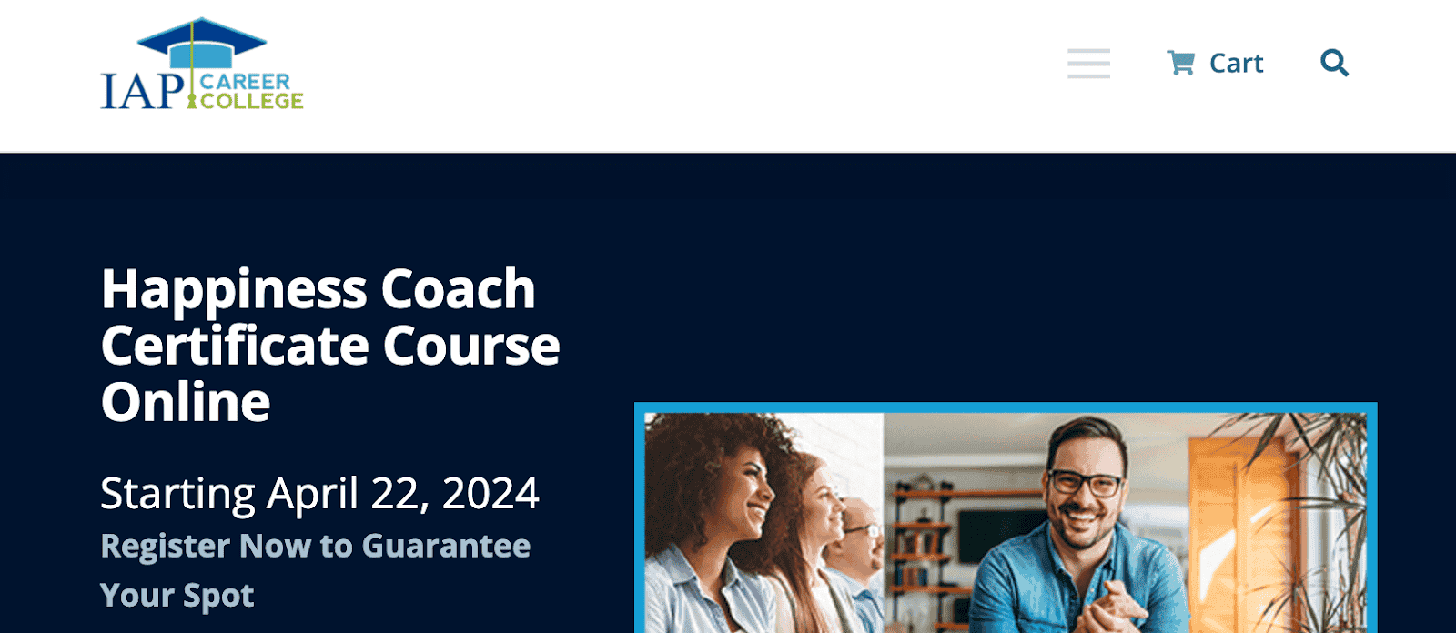 IAP Career College happiness coach certification