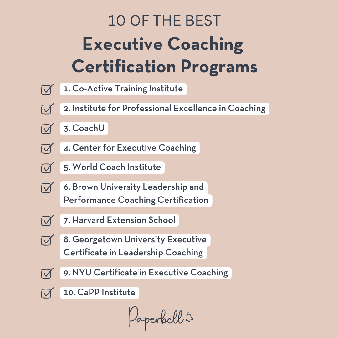 best executive coaching certification