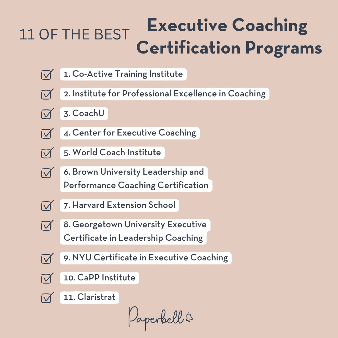 best executive coaching certification